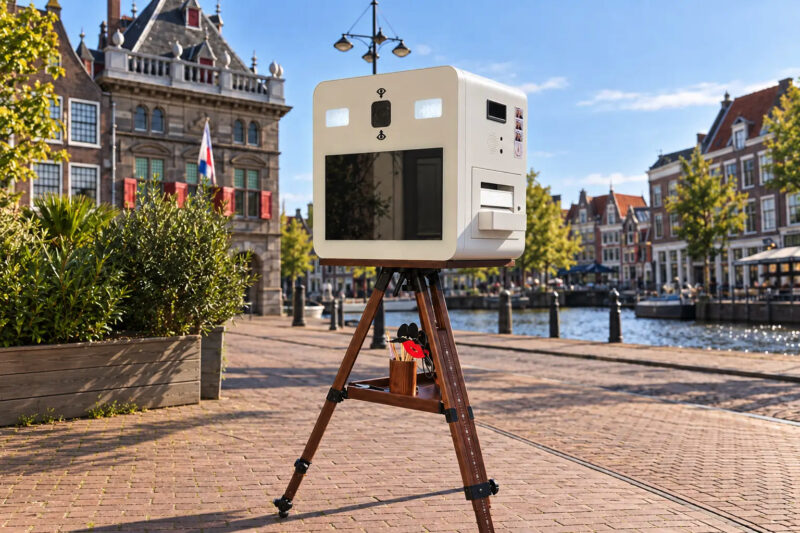 Booth met magneet, sticker, AI
